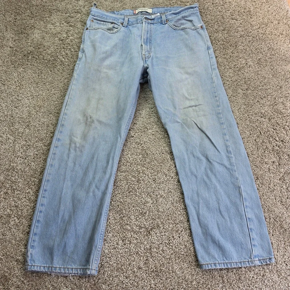 VINTAGE Levi's 505 Regular Fit Jeans Mens 38x29 Light Wash Blue Outdoor Casual